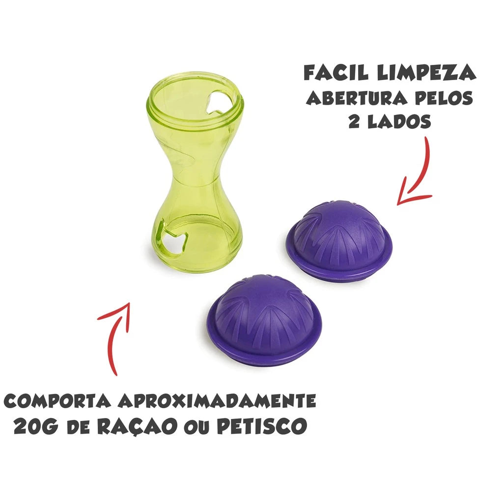 Brinquedo  Pet Pequeno Petisco Recheável Interativo Dispenser de Ração