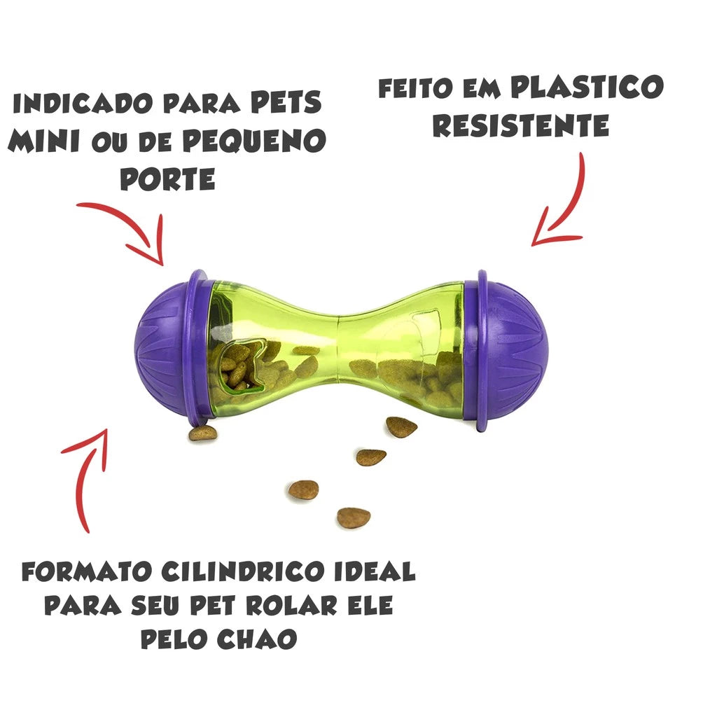 Brinquedo  Pet Pequeno Petisco Recheável Interativo Dispenser de Ração