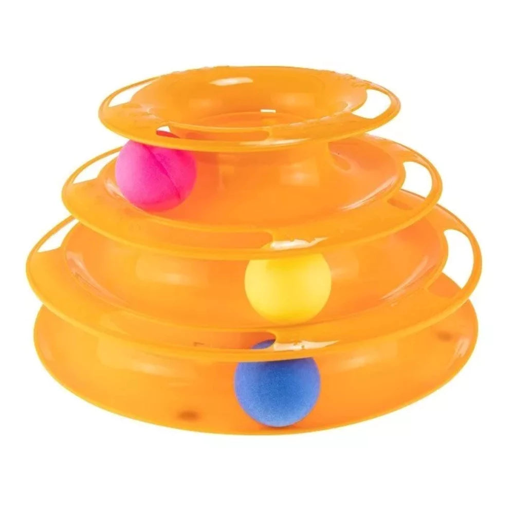 Torre Bolinhas  Para Gatos Corre Corre Laranja