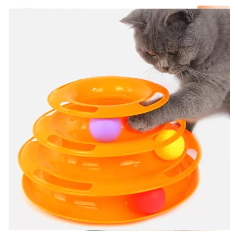 Torre Bolinhas  Para Gatos Corre Corre Laranja