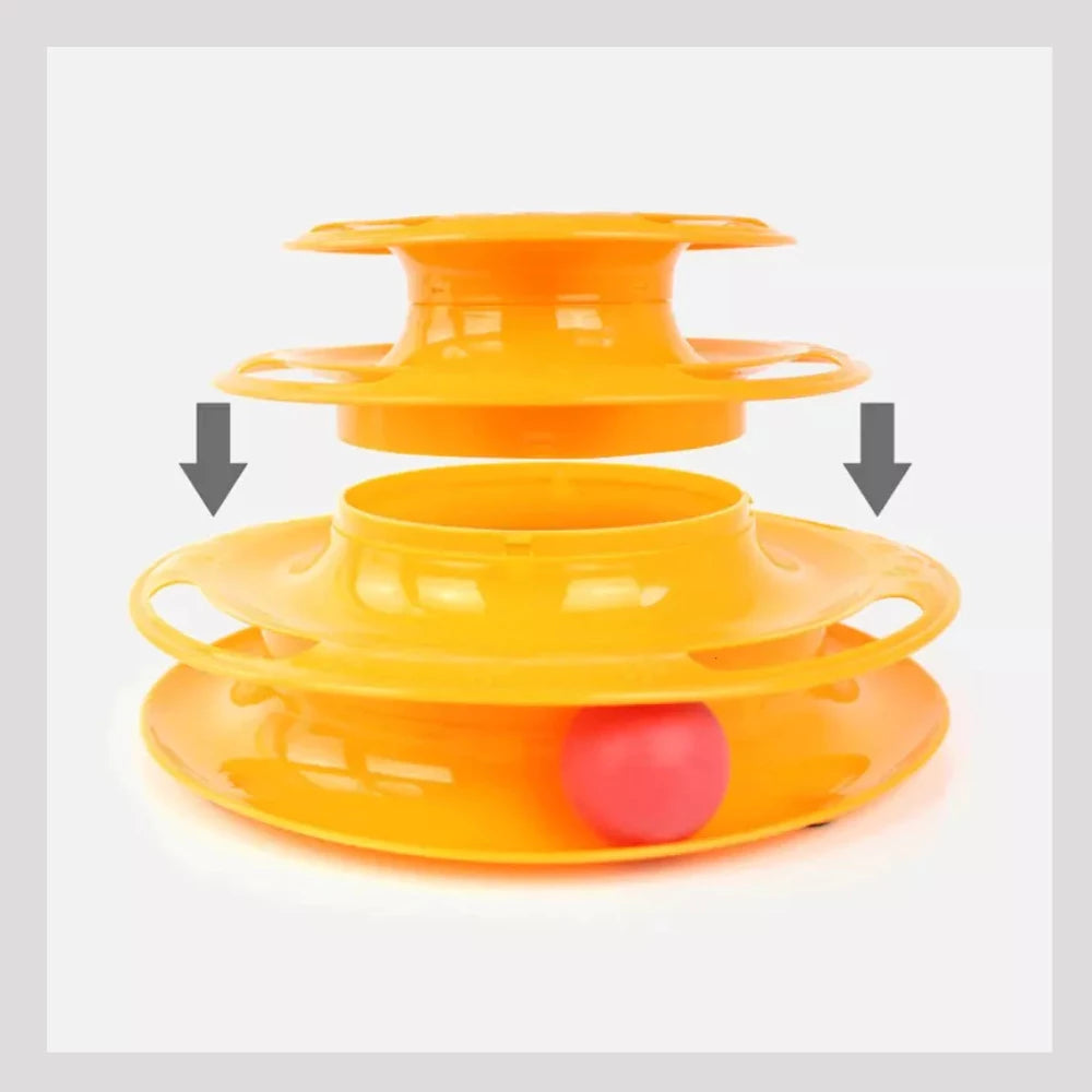 Torre Bolinhas  Para Gatos Corre Corre Laranja